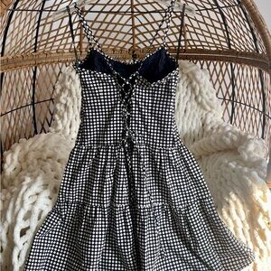 Nanette Lepore Black and White Polka Dot Midi Dress